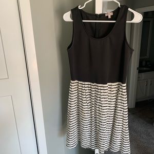 Black and white stripe dress